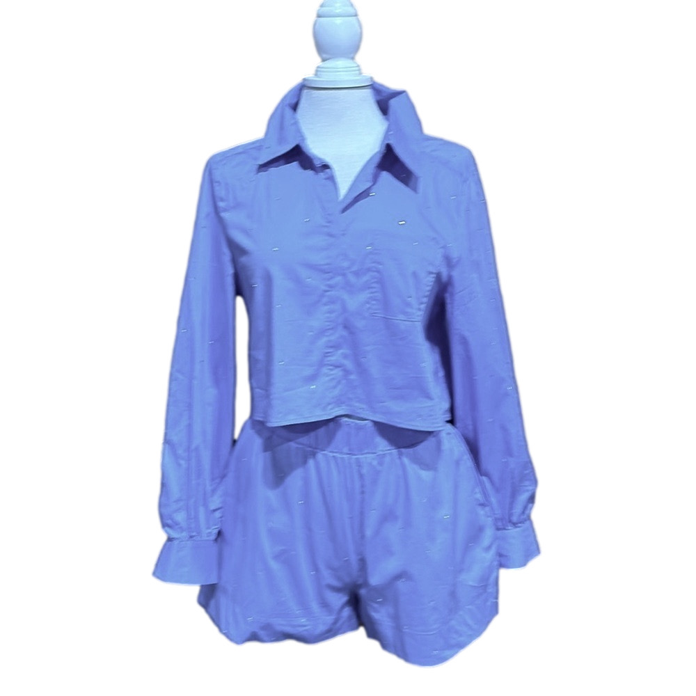 Jason Wu Rhinestone Embellished Crop Top with High Waisted Shorts Set - NWT - Picture 6 of 15